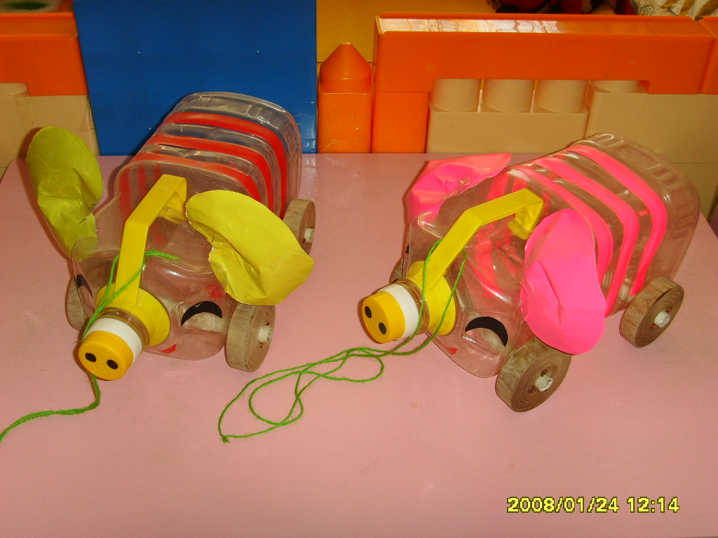 幼儿园玩教具制作-小猪车